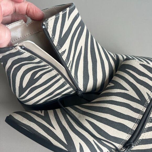 WORTHINGTON BROOKDALE ZEBRA ANKLE BOOT MEMORY FOAM size 9 ANIMAL PRINT NWT - Picture 5 of 11